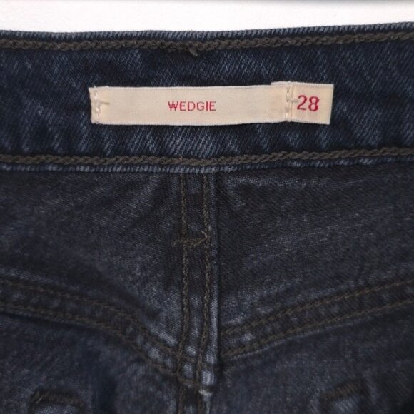 LEVI'S PREMIUM Women's Jeans 28 WEDGIE Button Fly Vintage Style Straight - Picture 2 of 14
